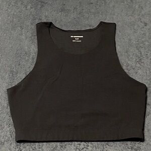 REI Co-op Cropped Tank Top Womens S Black Scoop Neck Activewear Outdoor Sporty